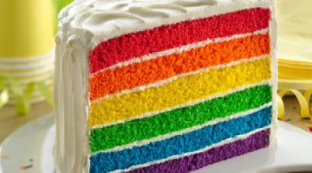Food Colourants  - brightly coloured cake