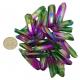 Quartz Crystals, Purple to Green