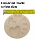 Silicone Mould - Assorted Hearts