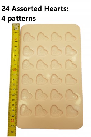 Silicone Mould - Assorted Hearts