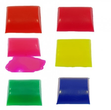 Bright Neon UV Pigments in Resin Blocks