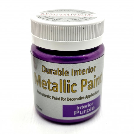 Metallic Interior Purple Paint for Walls: 110ml